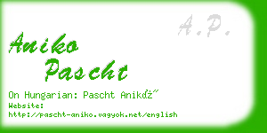 aniko pascht business card